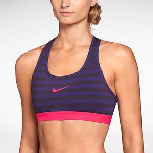 Nike Pro Classic Stripe Sports Bra Size Medium